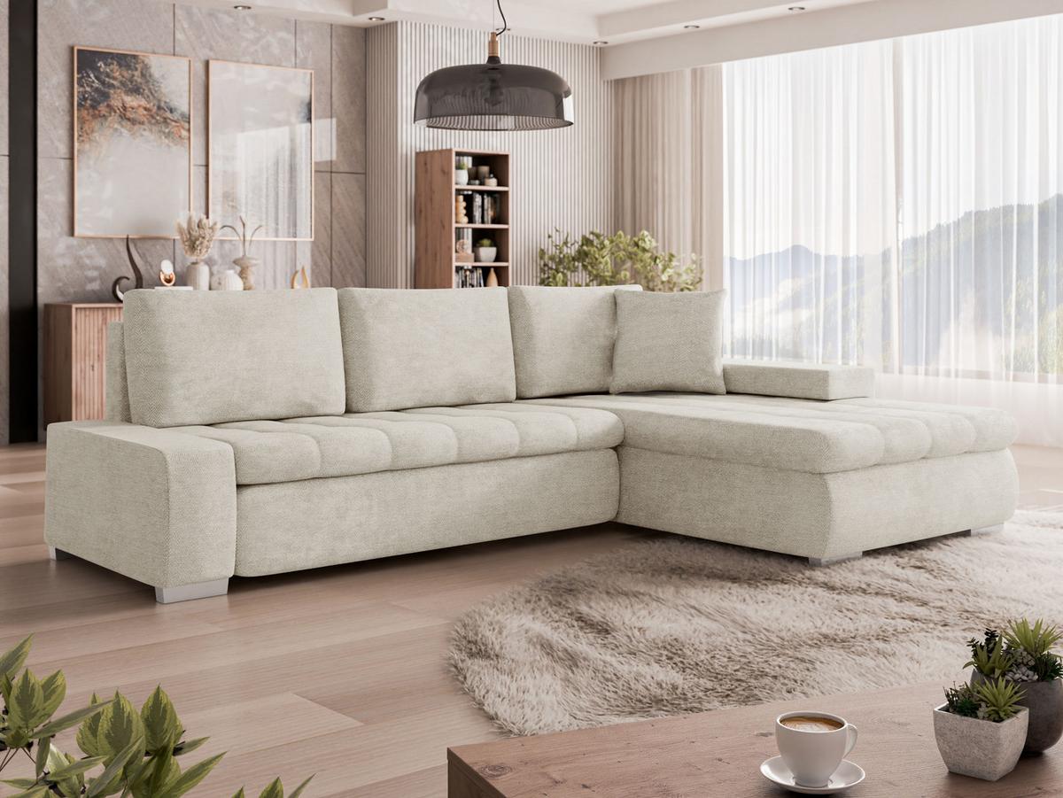 ECKSOFA Orkan Mini - Beige, Holz/Textil (265/185cm) - MIRJAN24