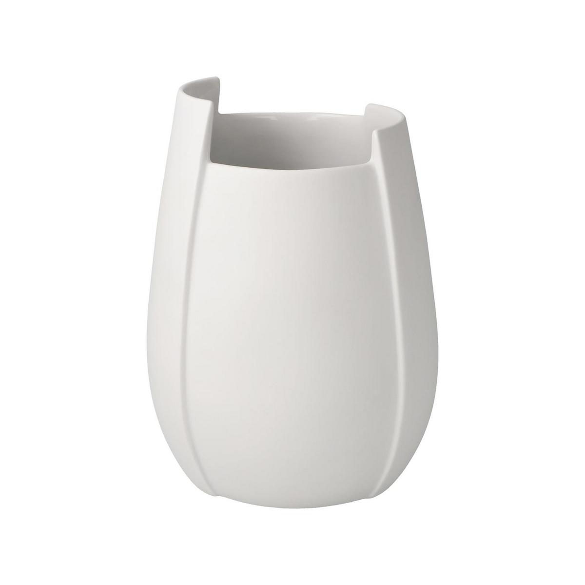 VASE Ova weiß 16 cm - Weiß, Keramik (16cm) - Goebel