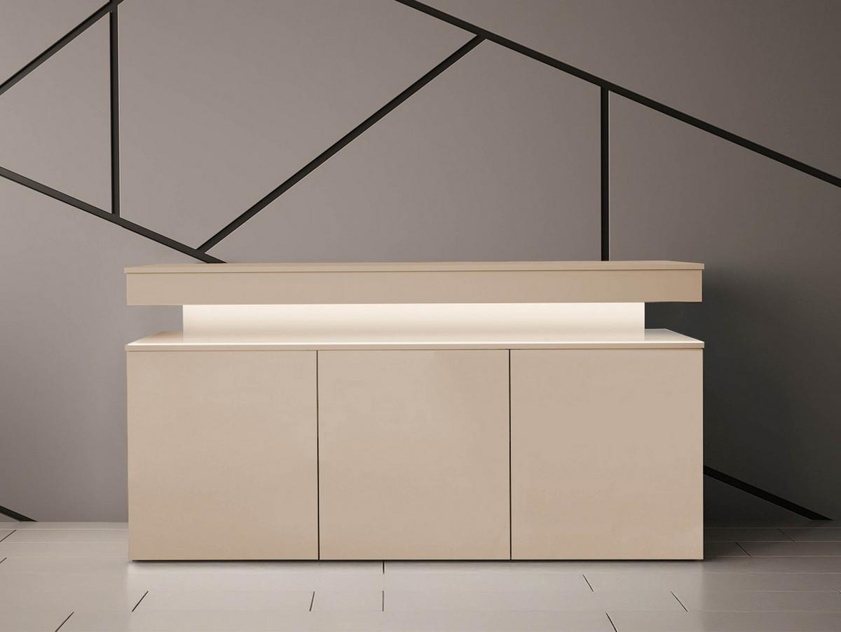 KOMMODE Glossa Bis 3D 160 - Sandfarben, Holzwerkstoff/Kunststoff (160/83/39cm) - MIRJAN24