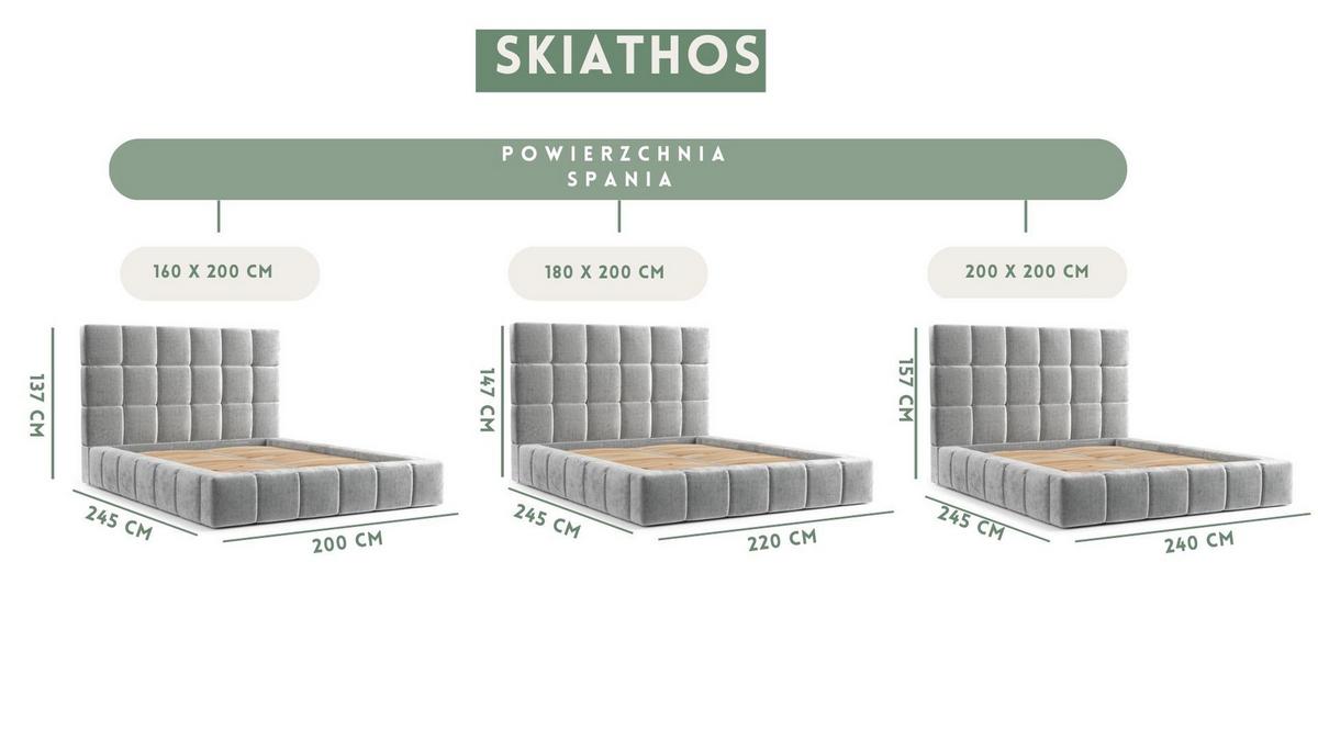 POLSTERBETT Skiathos mit Stauraum 200/200 cm Anthrazit im Bubble Stoff - Anthrazit/Schwarz, Holz/Holzwerkstoff (200/200cm) - AltaBeds