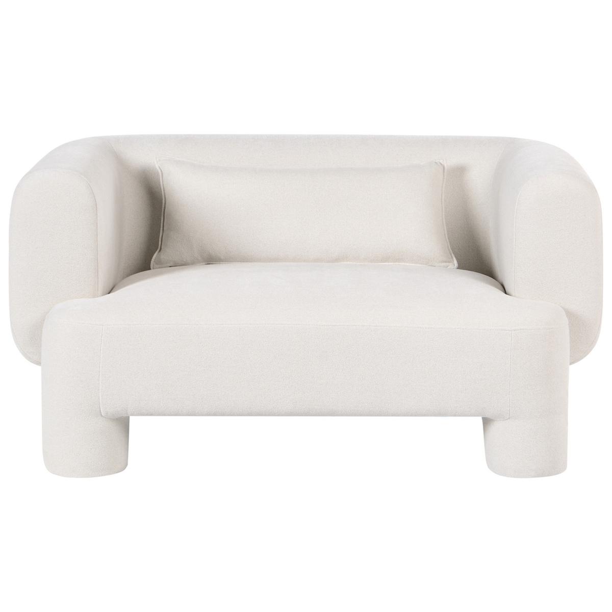 SOFA-SET 6-Sitzer Stoff Weiß Hogbo - Weiß, Textil (180/73/93cm) - Beliani