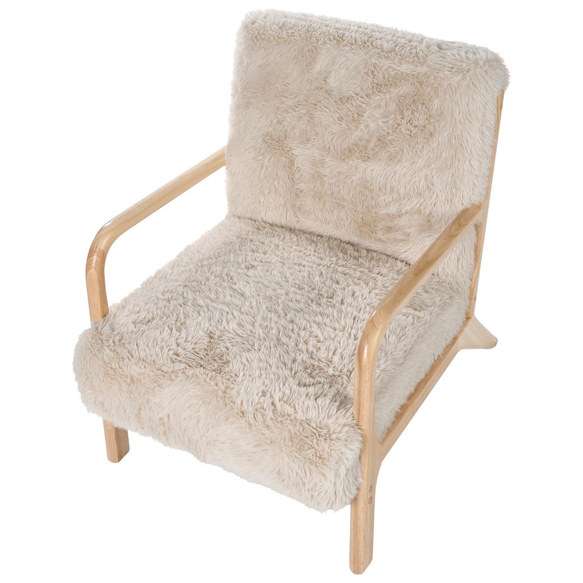 SESSEL Hellbeige Skovde - Beige/Braun, Kunststoff (65/78/80cm) - Beliani