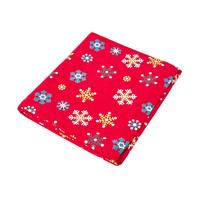 TISCHDECKE Weihnachten, rot mit Schneeflocken, 137/178 cm - Rot, Textil (137/178cm) - Homescapes