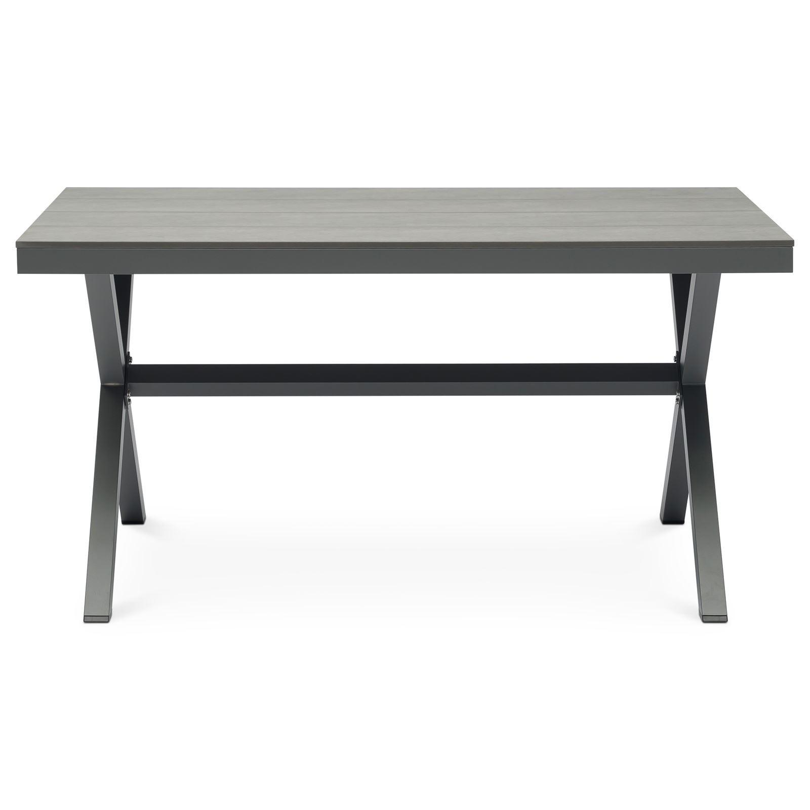 GARTENTISCH WINDY grau - Grau, Metall (90/150/75cm) - IDIMEX