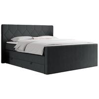 BOXSPRINGBETT KING EIGAR 120/200 Dunkelgrau Struktur - H3 - Dunkelgrau, Holz/Textil (120/200cm) - MKS