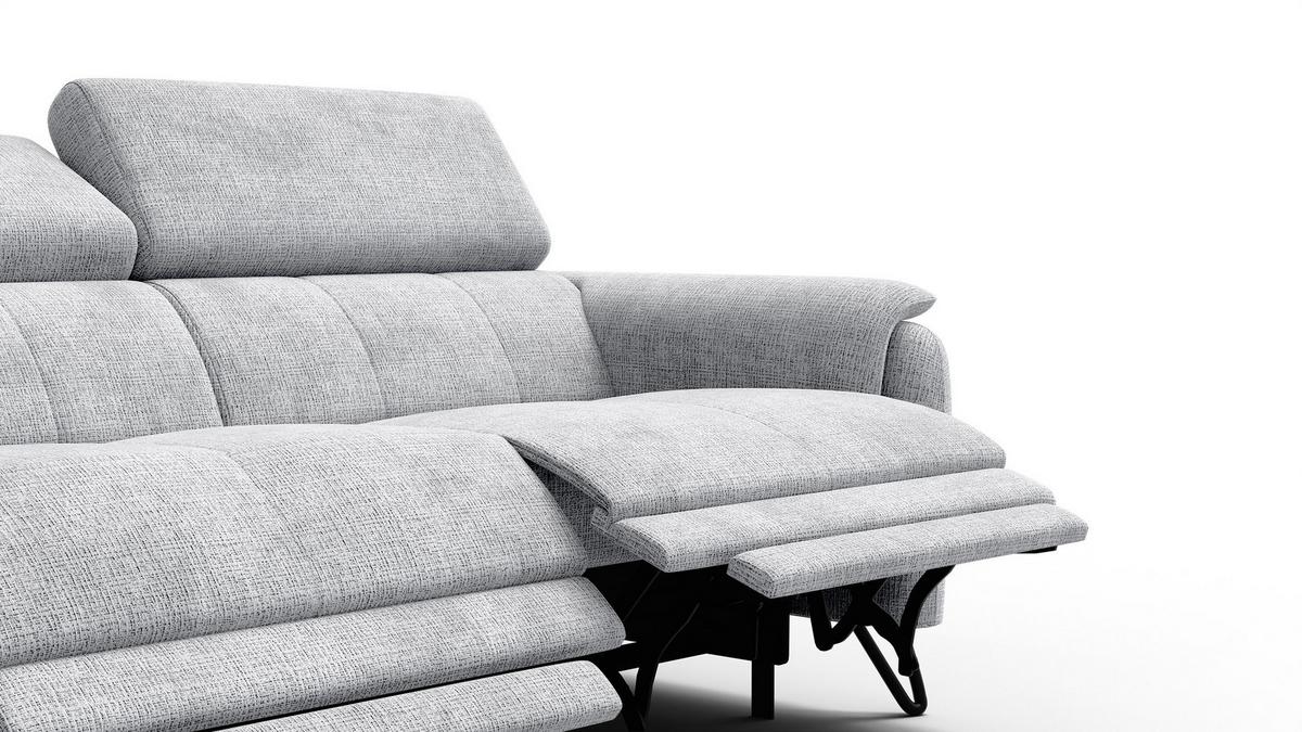 RELAXSOFA RODEN 3-Sitzer, hellgrau - Hellgrau, Holz/Textil (194/82/103cm) - Wozimo