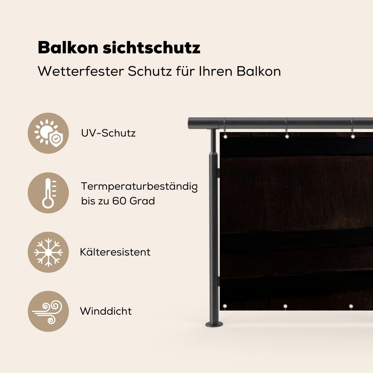 BALKON-SICHTSCHUTZ Bier - Hopfen - Landschaft Groß 500x85 cm - Grün, Kunststoff (500/85cm) - MuchoWow