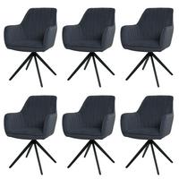 ESSZIMMERSTUHL Anthrazit 6er-Set - Anthrazit, Textil (58/87/55cm) - MCW