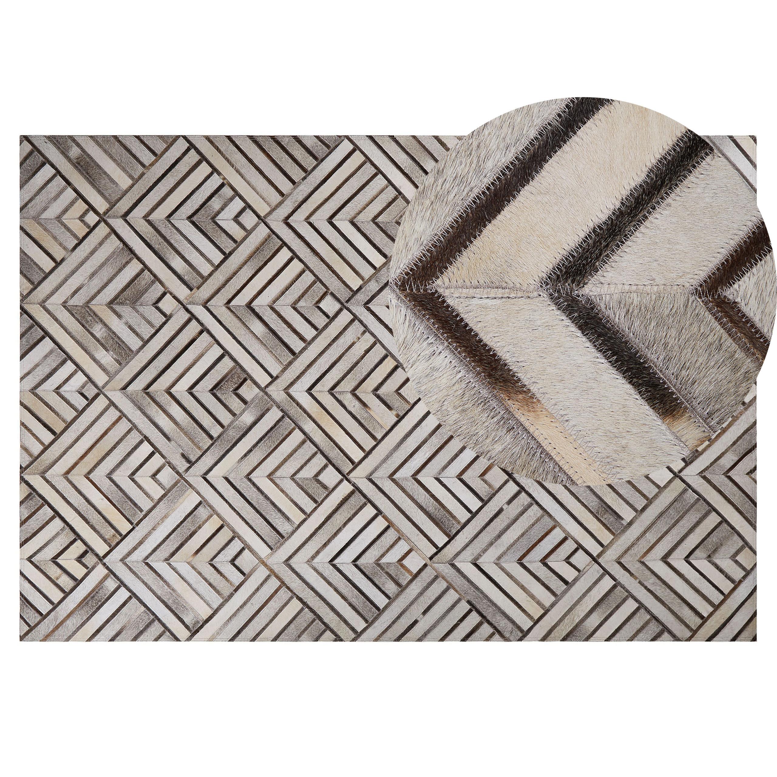 KURZFLOR-TEPPICH Tekir 200/140 cm - Beige, Fell (140/200cm) - Beliani