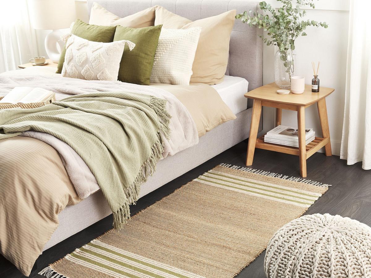 TEPPICH geflochten Mirza 150/80 cm - Beige, Naturmaterialien (80/150cm) - Beliani