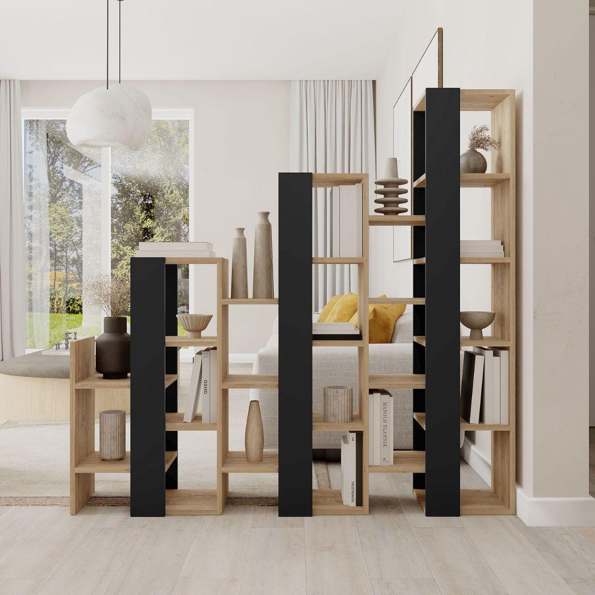 REGAL Trenner Anissa - H151 cm - Eiche Artisan/Grau, Holzwerkstoff (29/151/158cm) - Calicosy