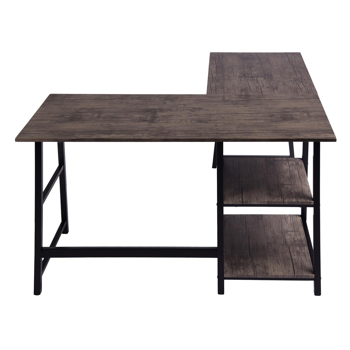 ECKSCHREIBTISCHE 120/50/75 cm in Braun - Braun, Holzwerkstoff/Metall (120/50/75cm) - Urban Meuble
