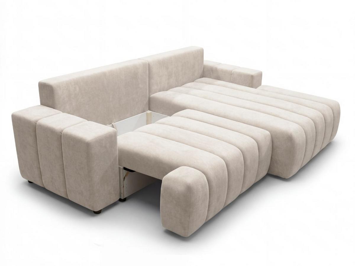 ECKSOFA Caleo Creme Rechts - Creme, Holz/Textil (270/170cm) - Graingold