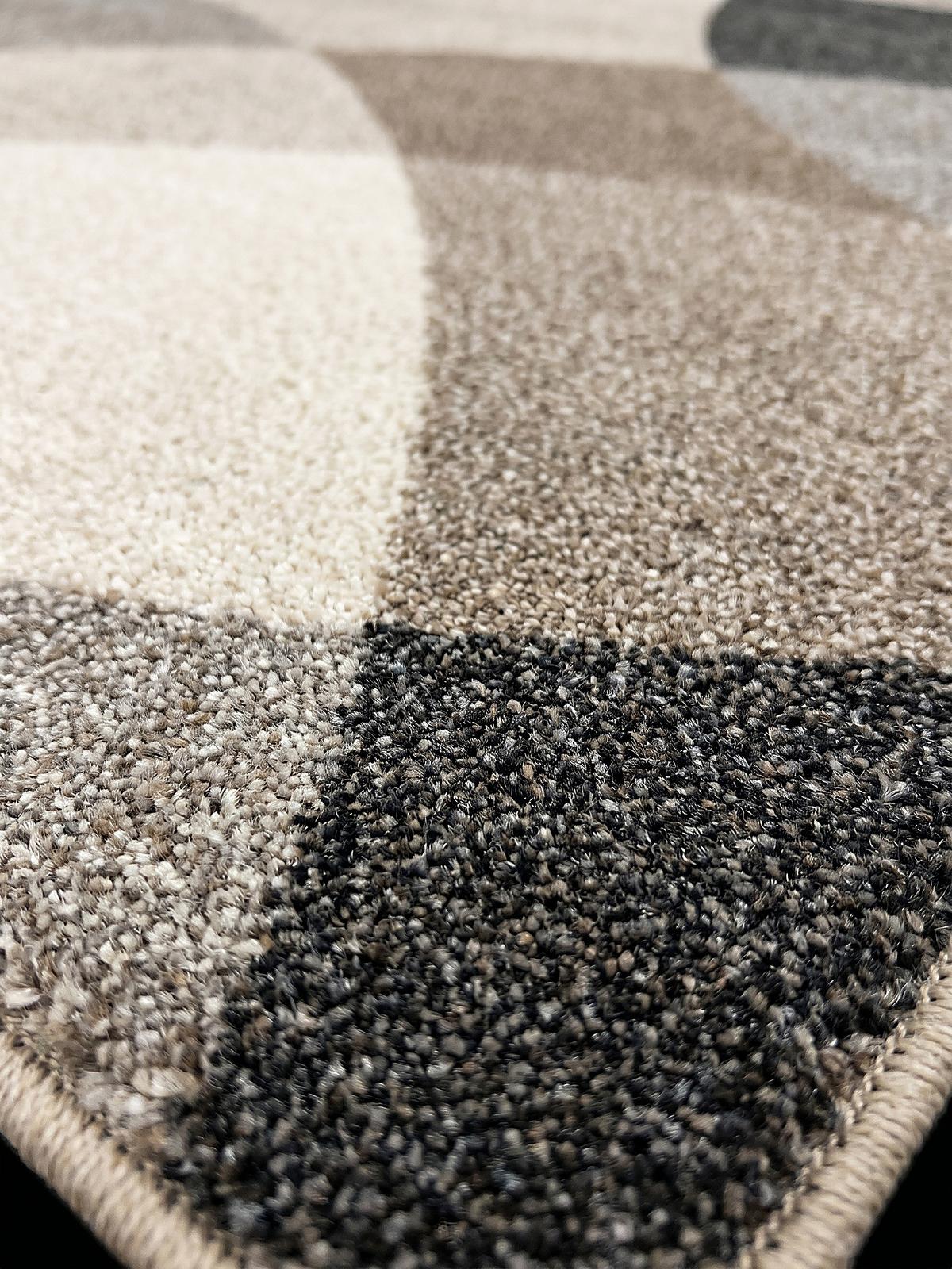 TEPPICH Niederflor Abstrakt THUR Polypropylen Grau 80 x 140 cm - Beige, Textil (80/140cm) - KADIMA DESIGN