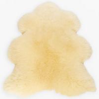 TEPPICH Baby Lammfell medizinisch gegerbt langflorig 110 cm - Beige/Goldfarben, Fell (65/110cm) - Provellus