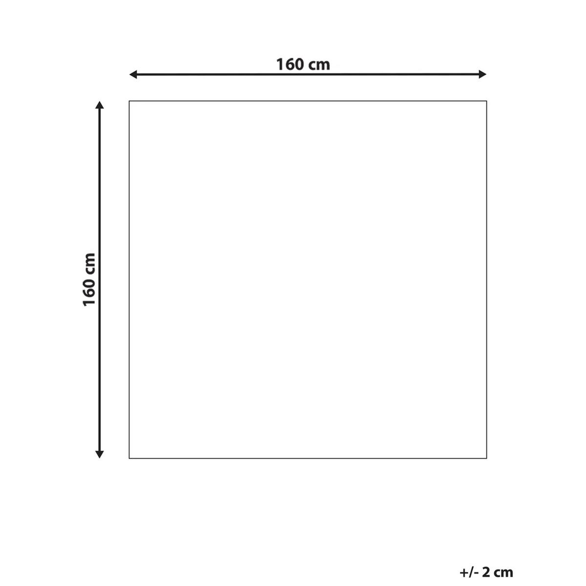 KUNSTFELLTEPPICH Cremeweiß 160/160 cm Ontake - Creme/Weiß, Kunststoff (160/160cm) - Beliani