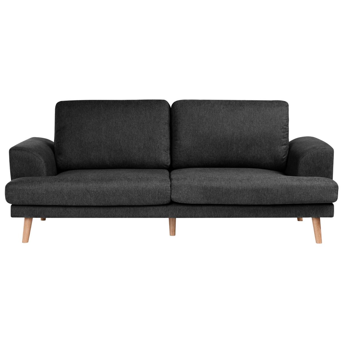 SOFA-SET 4-Sitzer Stoff Schwarz Kildal - Schwarz, Textil (280/90/96cm) - Beliani