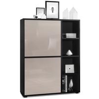 HIGHBOARD Cuba Türen in Sandgrau Hochglanz - Sandfarben, Holzwerkstoff (79/105.5/35.5cm) - Vladon