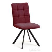 ESSZIMMERSTUHL (8er-Set) Dayla 47x91x60 Schwarz/Marsala - Brombeere/Schwarz, Kunststoff (60/91/47cm) - 58aufmkessel