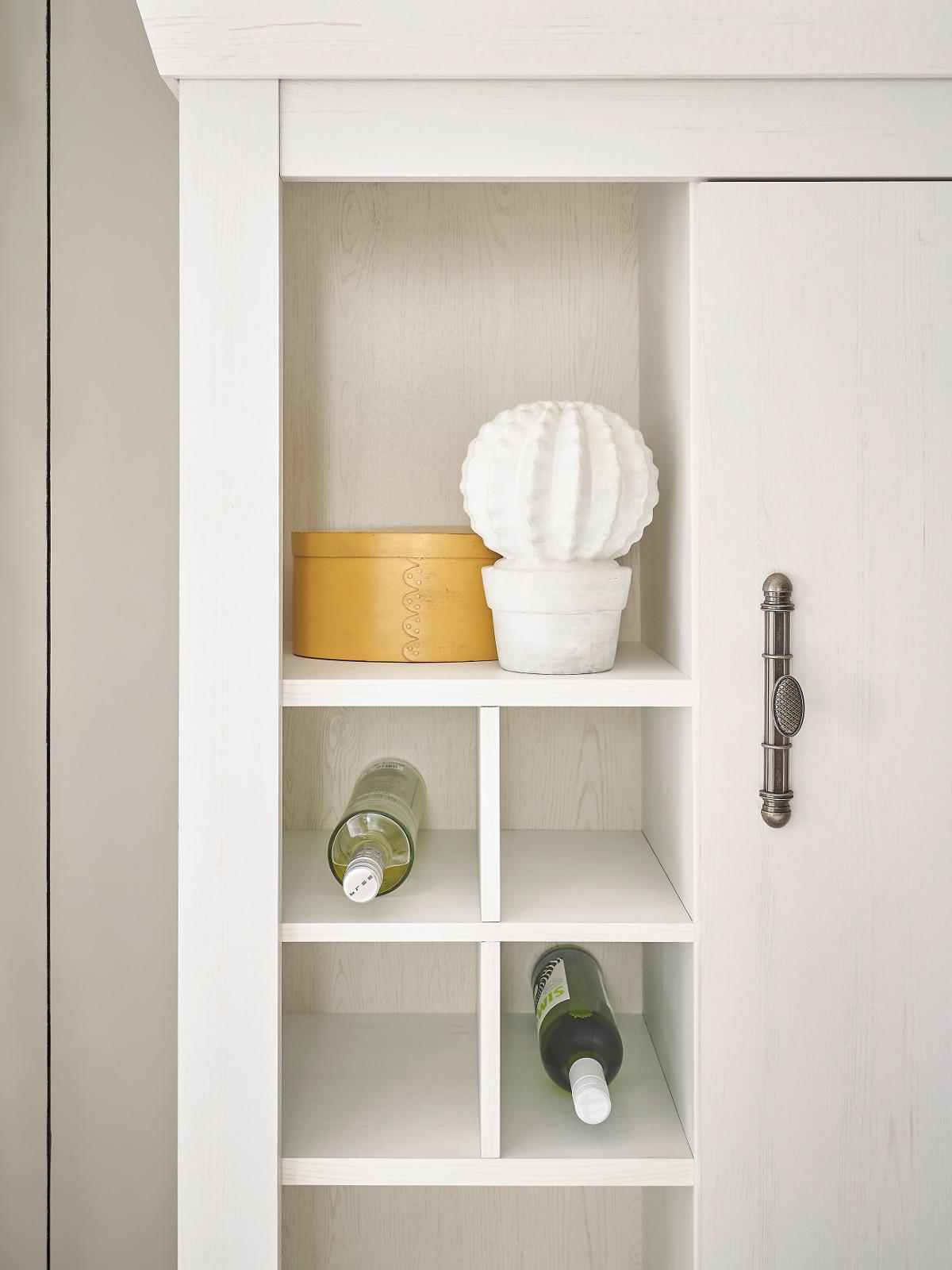 KOMMODE weiß Pinie Landhaus, Highboard 105 x 146 cm, Soft-Close-Funktion - Weiß, Holzwerkstoff/Kunststoff (107/146/38cm) - Furn.Design