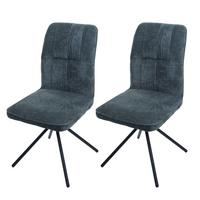 ESSZIMMERSTUHL Blau - Blau/Petrol, Textil (47/95/50cm) - MCW