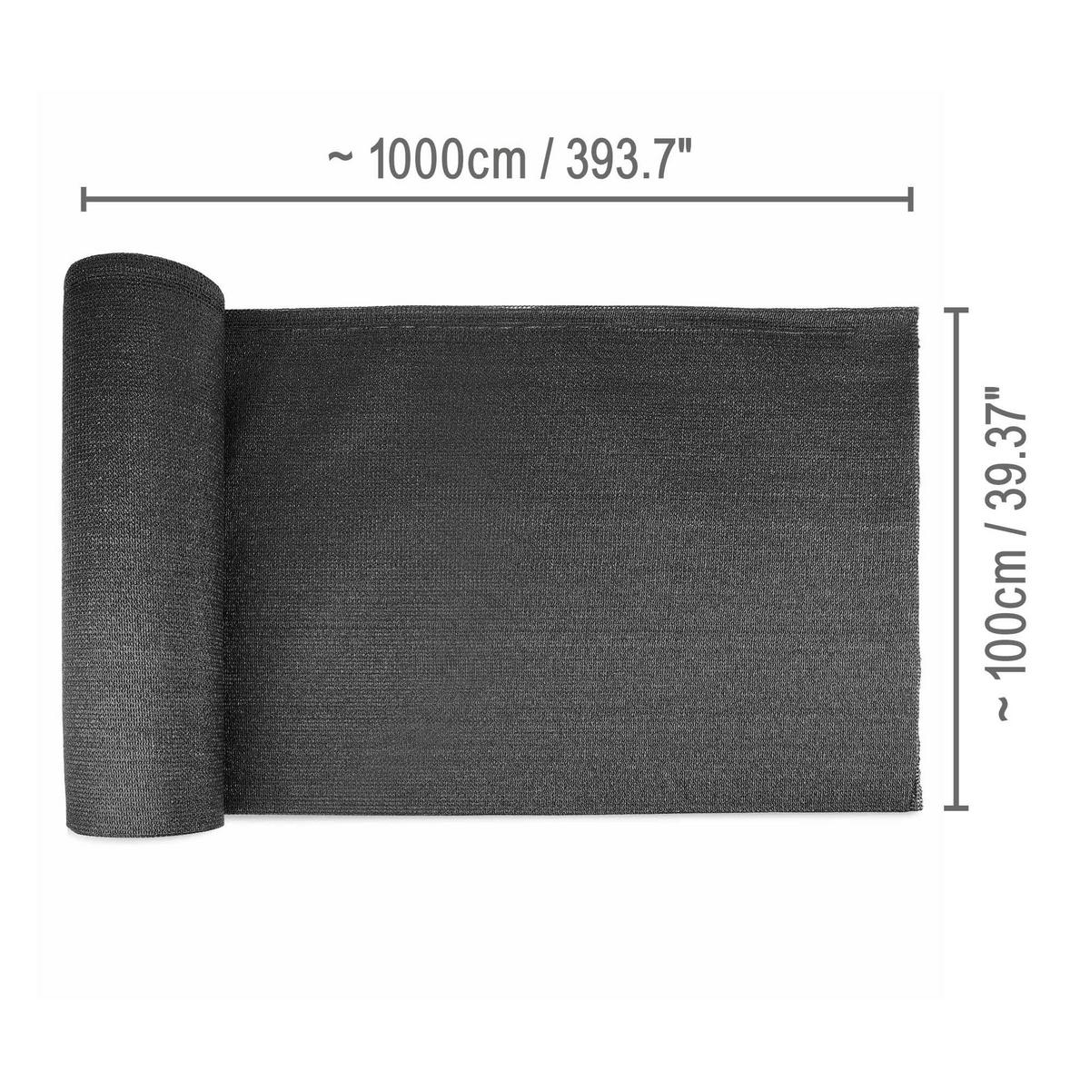 SICHTSCHUTZZAUN SolVision SG80 100/1000 cm Anthrazit - Anthrazit, Kunststoff (1000/100cm) - Sol Royal