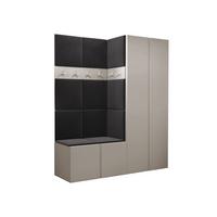GARDEROBEN-SET Orion III - Kaschmir/Anthrazit, Holzwerkstoff/Kunststoff (158/186/46cm) - MIRJAN24