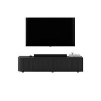 TV-LOWBOARD Aurora Schwarz matt 140 cm mit niedrigen Füßen - Schwarz, Holzwerkstoff (140/31/35cm) - Meble Lindner
