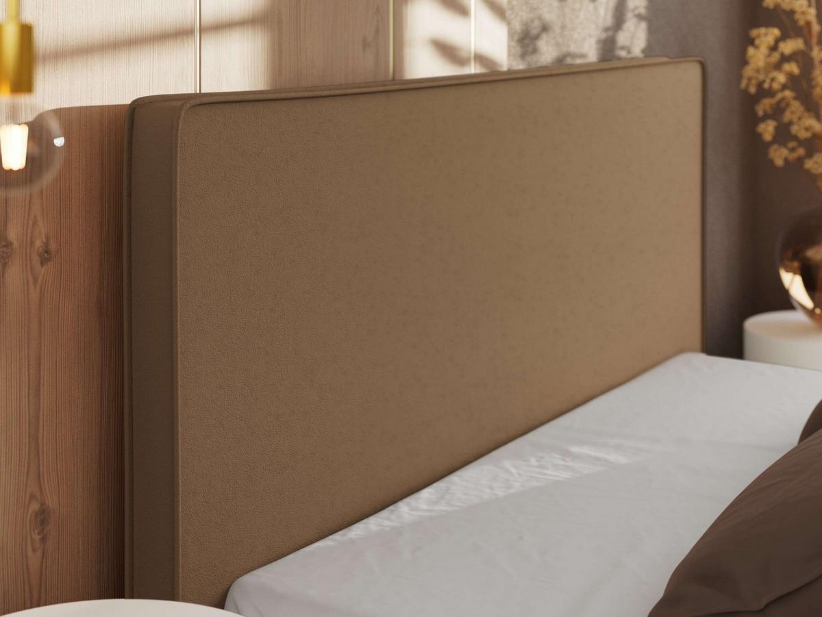 POLSTERBETT CORIVO CLASSIC 160/200 - Braun Kunstleder - Pocket-Matratze - Schwarz/Braun, Kunststoff/Textil (160/200cm) - MKS