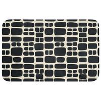 BADEMATTE Modern - Bio - Schwarz 80x50 cm - Anthrazit, Textil (80/50cm) - OnlyWow