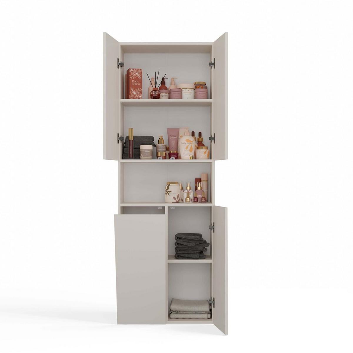 BADEZIMMERSCHRANK Kaschmir 60/174/30 - Kaschmir, Holzwerkstoff (60/174/30cm) - RAUMHIRSCH FURNITURE