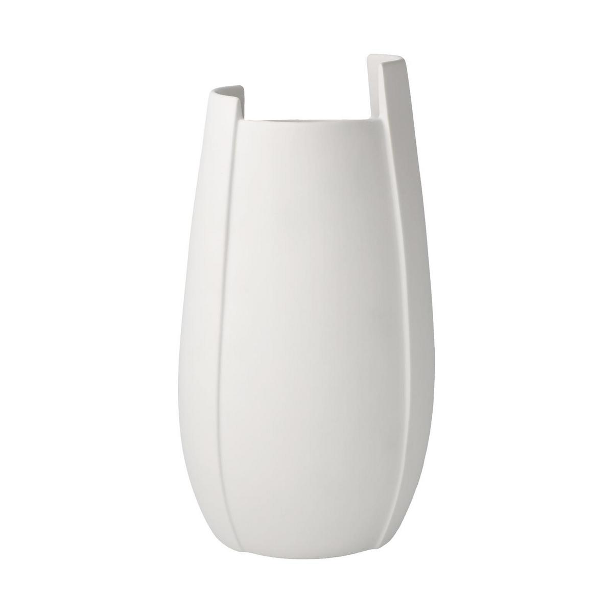 VASE Ova weiß 21 cm - Weiß, Keramik (21cm) - Goebel