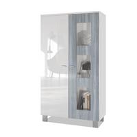 VITRINE Denjo Tür in Avola-Anthrazit - Anthrazit, Holzwerkstoff (71/129/35cm) - Vladon