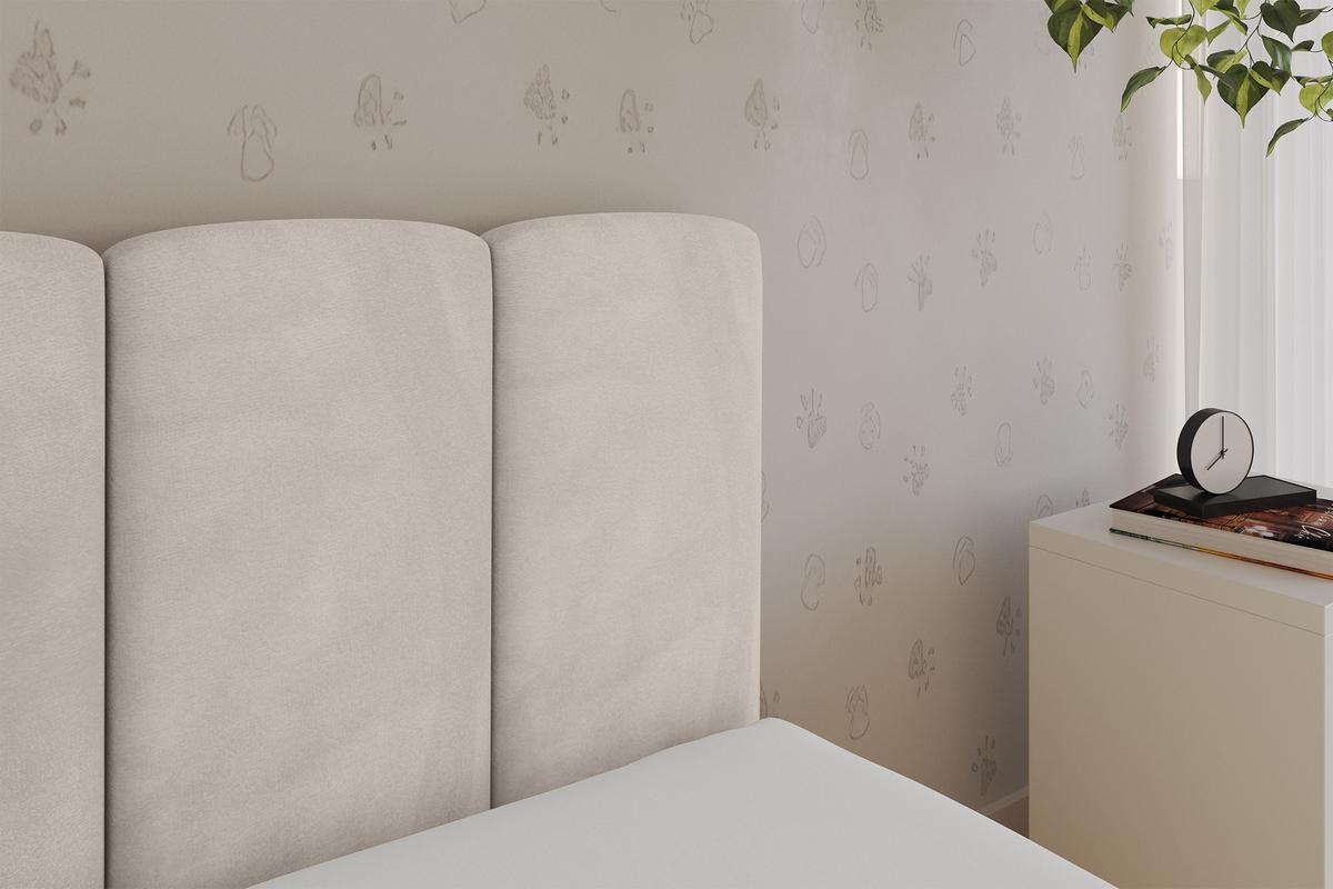 EINZELLBETT Jugendbett mit Bettkasten, Rechts - DEXY 90x200 Beige - Sandfarben, Holzwerkstoff/Textil (90/200cm) - ALTDECOR