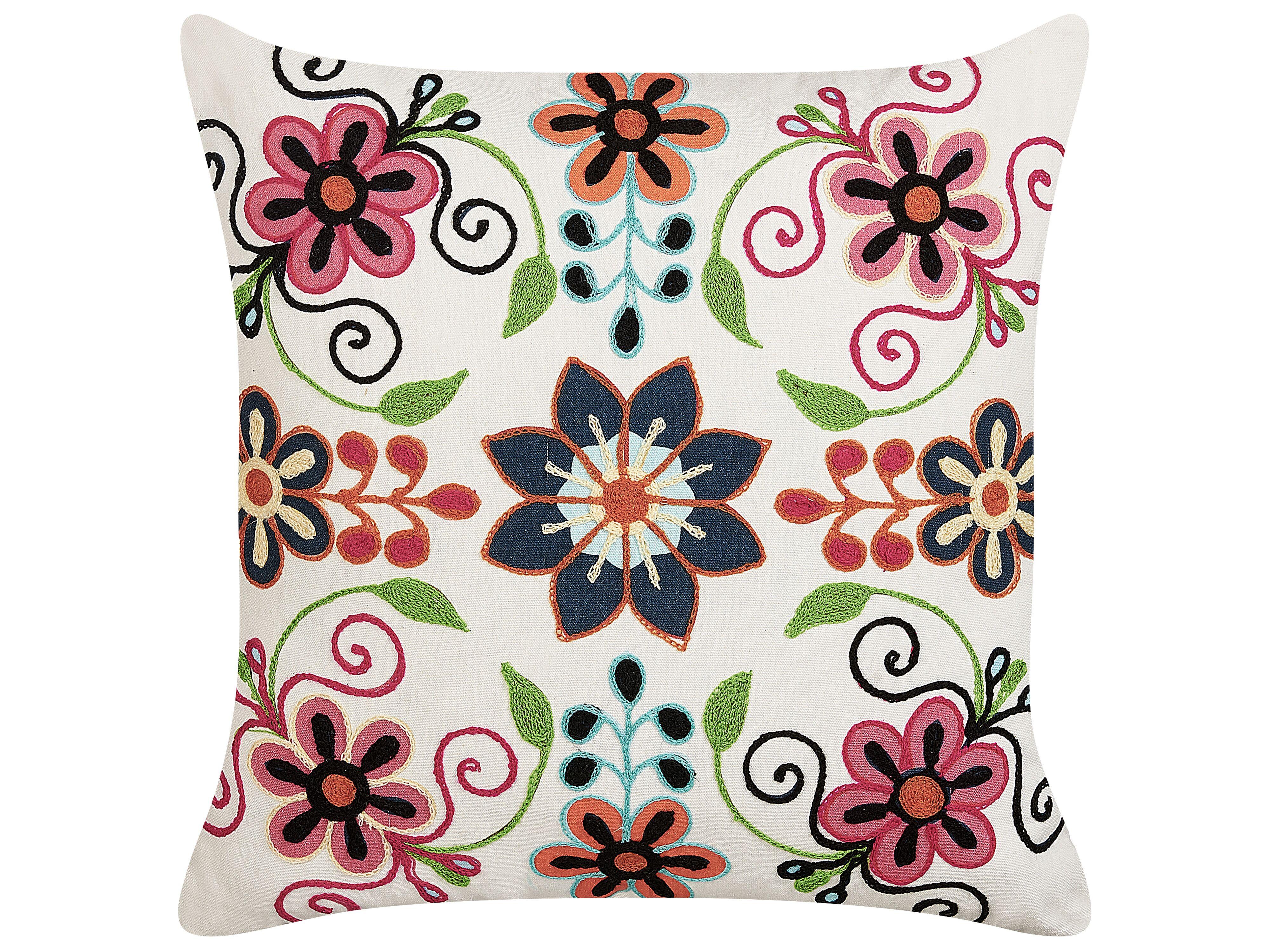DEKOKISSEN Bunt 50/50 cm Bahraich - Multicolor, Naturmaterialien/Textil (50/50cm) - Beliani