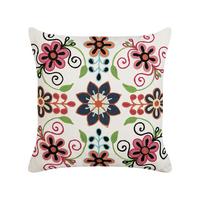 DEKOKISSEN Bunt 50/50 cm Bahraich - Multicolor, Naturmaterialien/Textil (50/50cm) - Beliani