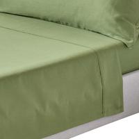 SATIN-BETTLAKEN ohne Gummizug, Bio-Baumwolle, Fadendichte 400 - Grün, Textil (240/275cm) - Homescapes