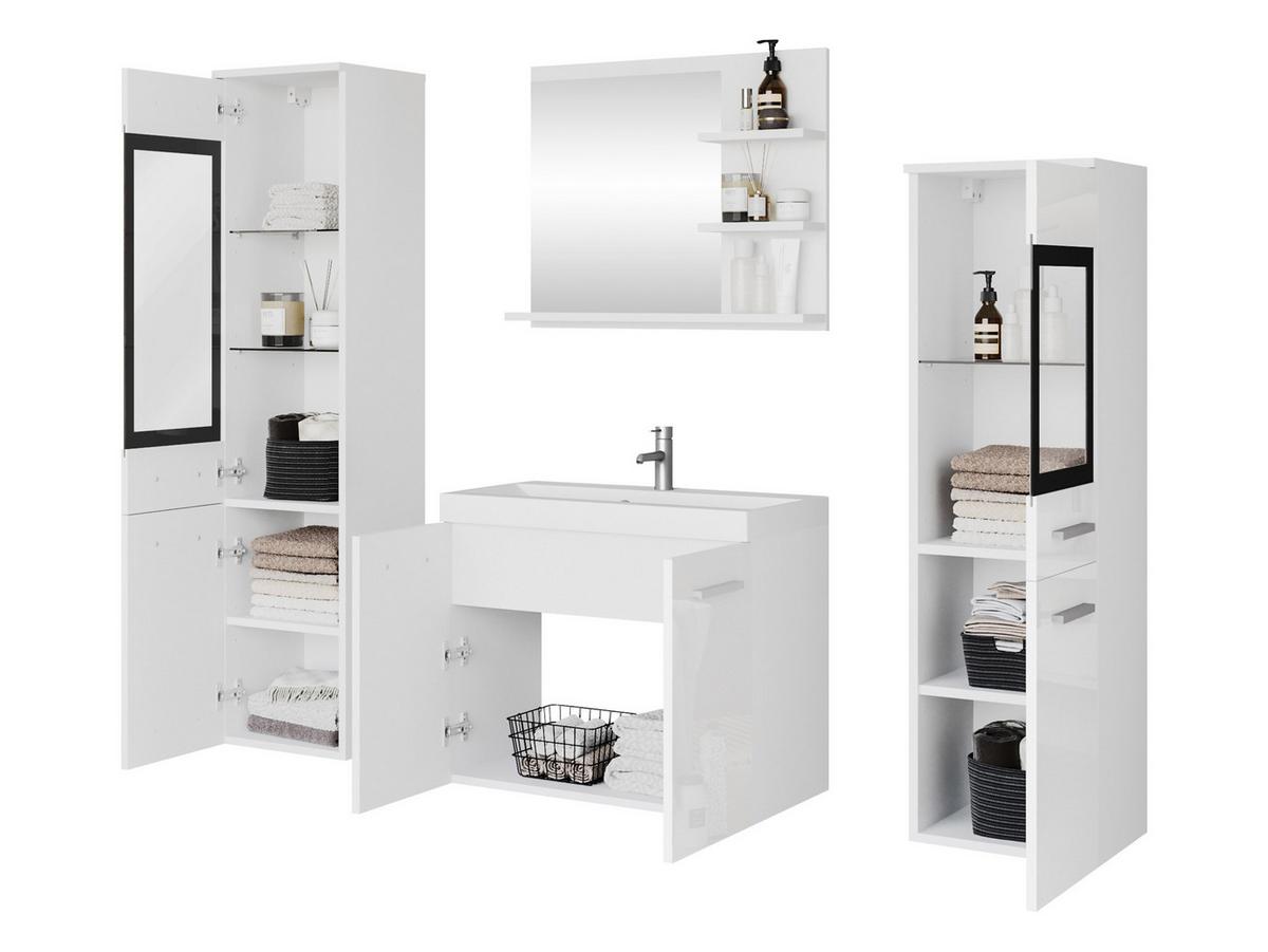 BADMÖBEL-SET Madrit I - Braun/Grau, Holzwerkstoff (30/132/30cm) - MIRJAN24