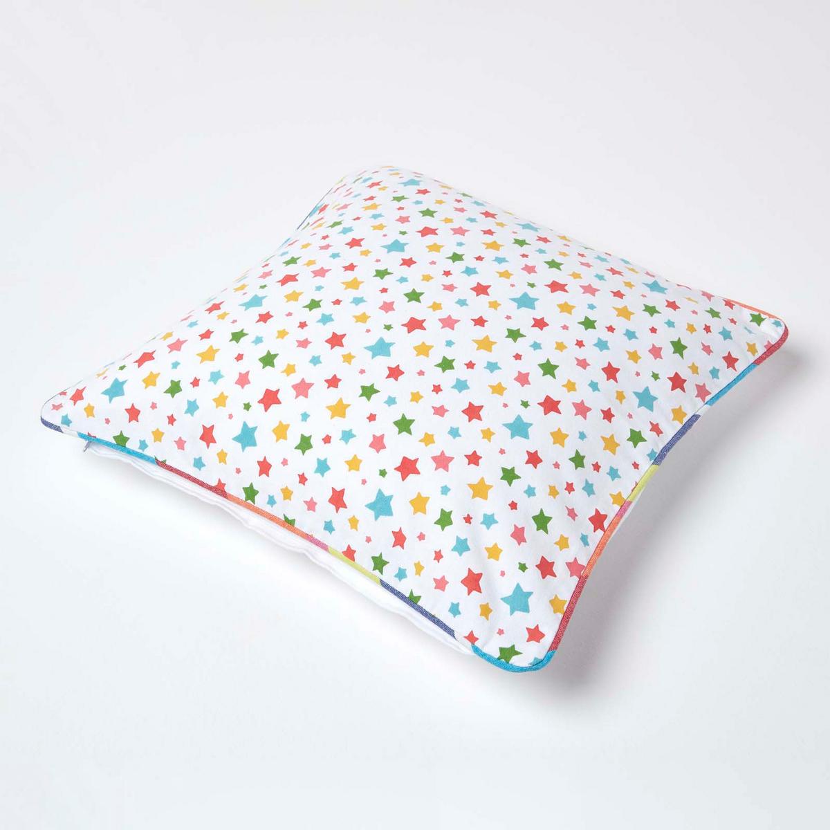 KISSENHÜLLE Bunte Sterne 45/45 cm, 100% Baumwolle - Multicolor, Textil (45/45cm) - Homescapes