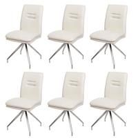 ESSZIMMERSTUHL Cremeweiß 6er-Set - Beige/Weiß, Textil (47/90/60cm) - MCW
