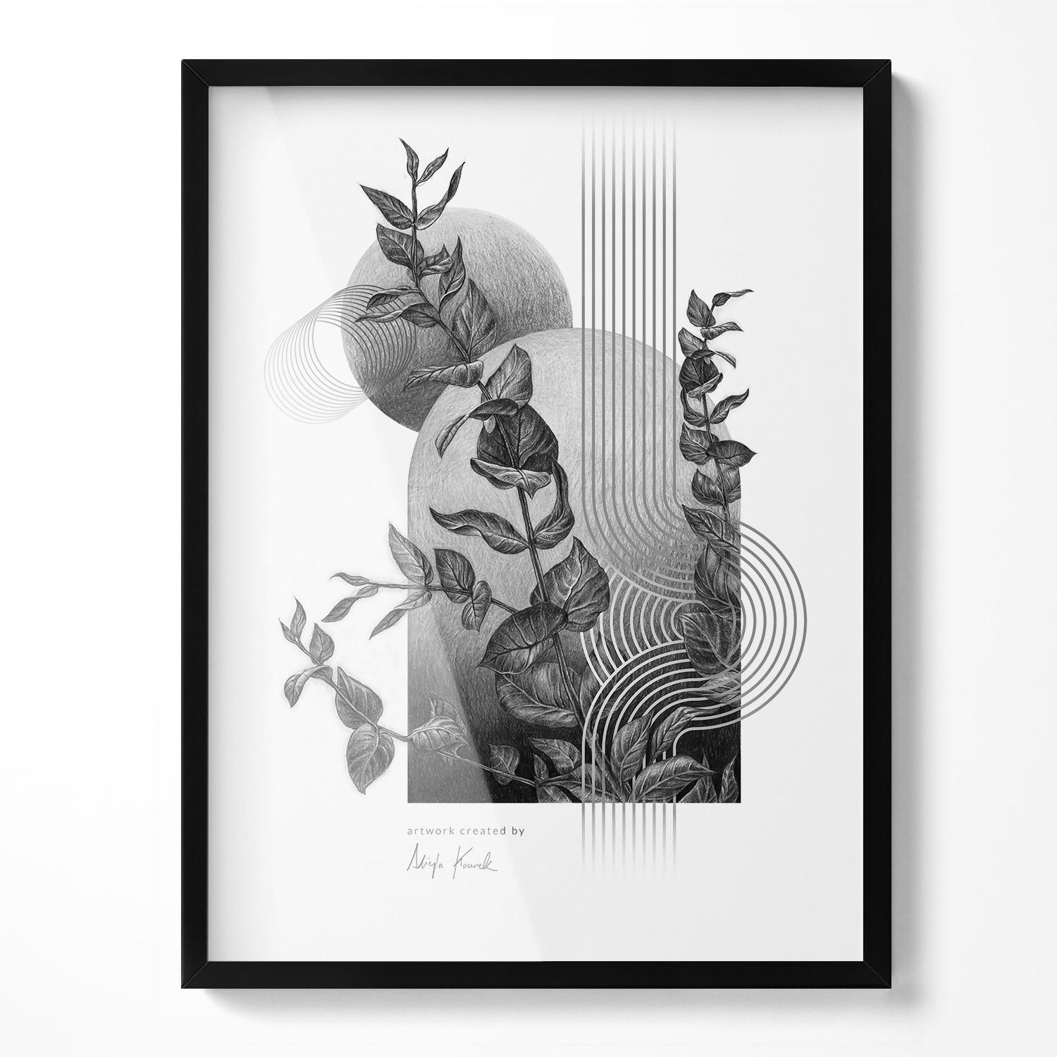 BILDERRAHMEN - Schwarz, Kunststoff (60/80/1.5cm) - Wallfluent