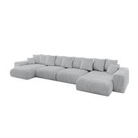 WOHNLANDSCHAFT mit Schlaffunktion ESKAR-U2-464x176x72cm Grau - Grau, Holzwerkstoff/Kunststoff (176/72/464cm) - ALTDECOR