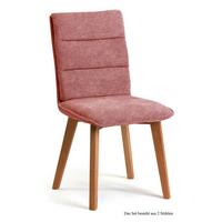 ESSZIMMERSTUHL (2er-Set) Darija 47x92x60 Eiche geölt/Rosewood - Eichefarben/Dunkelrosa, Kunststoff (60/92/47cm) - 58aufmkessel