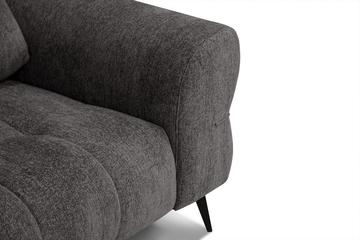 SOFA SALVINI 3-Sitzer, dunkelgrau - Dunkelgrau, Holz/Textil (237/88/99cm) - Wozimo