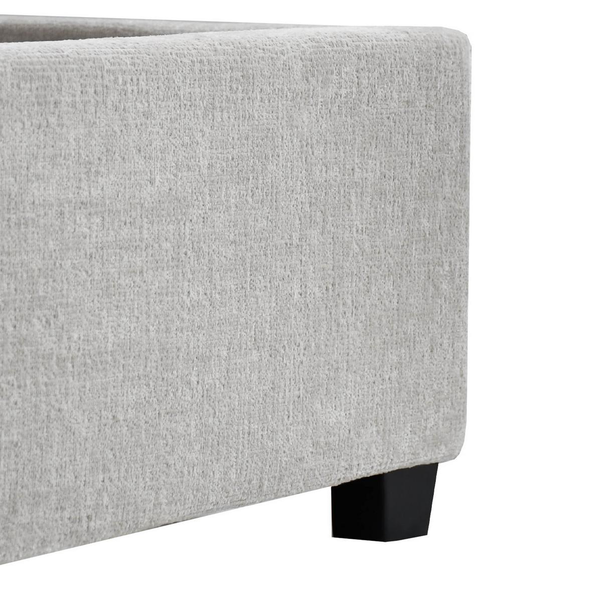 POLSTERBETT Aurea Doppelbett 160x200 cm mit Schublade, ohne Matratze, Chenille-Stoff, Beige - Beige/Schwarz, Textil (160/200cm) - Beautysofa