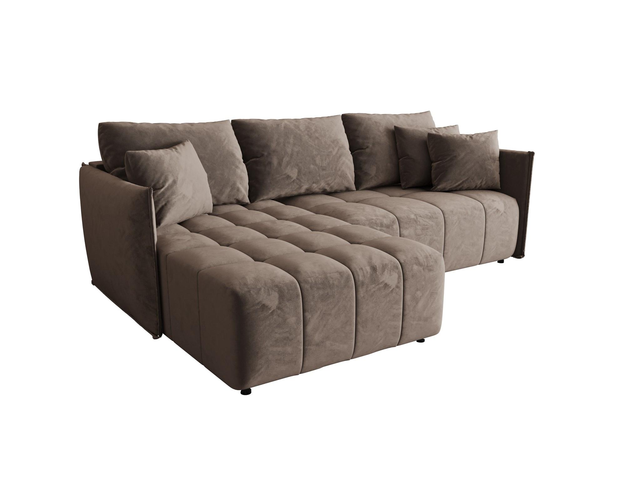 ECKSOFA Treviso - Braun, Holzwerkstoff/Textil (245/185cm) - Fun Möbel
