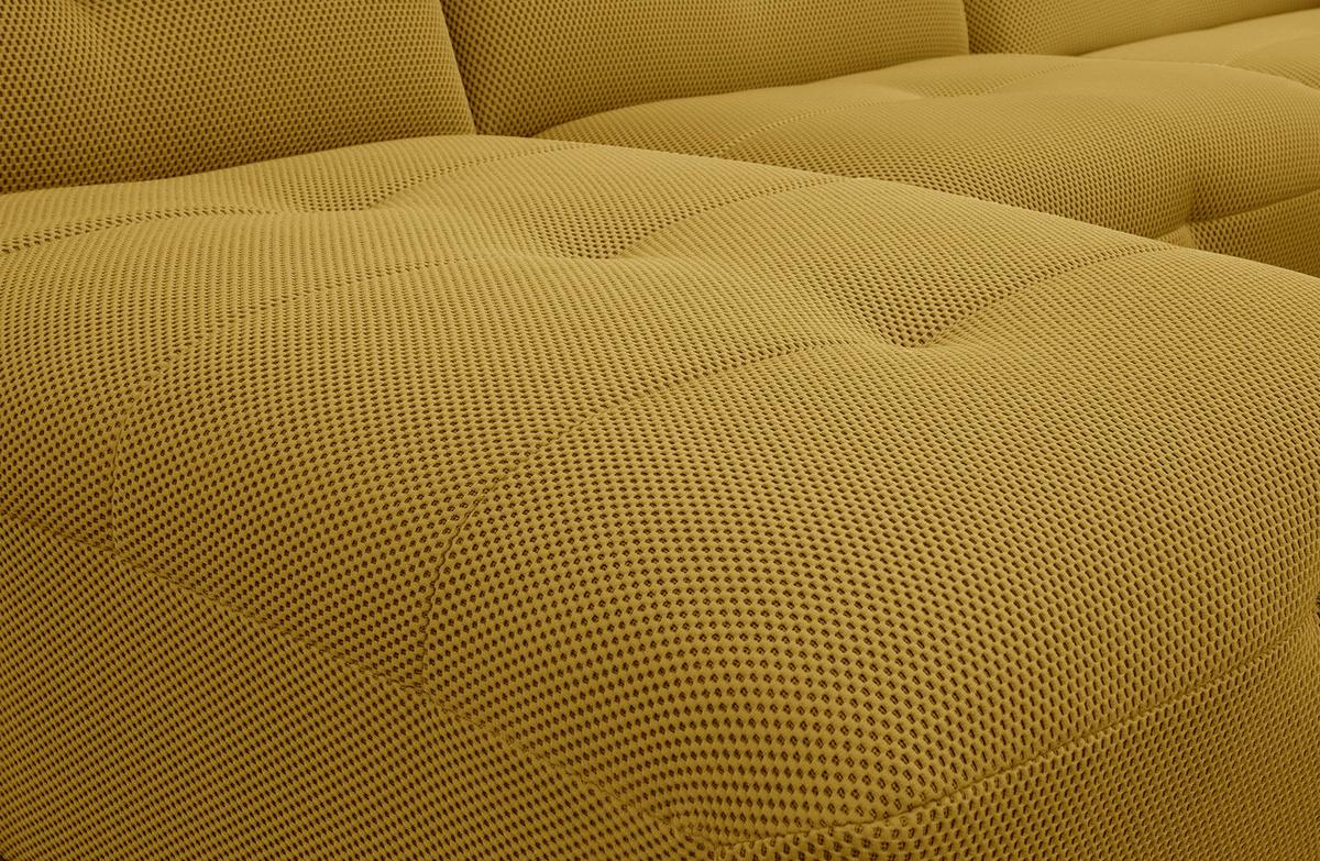 ECKSOFA TRENTO 4-Sitzer, gelb - Gelb/Schwarz, Holzwerkstoff/Kunststoff (165/262cm) - Wozimo