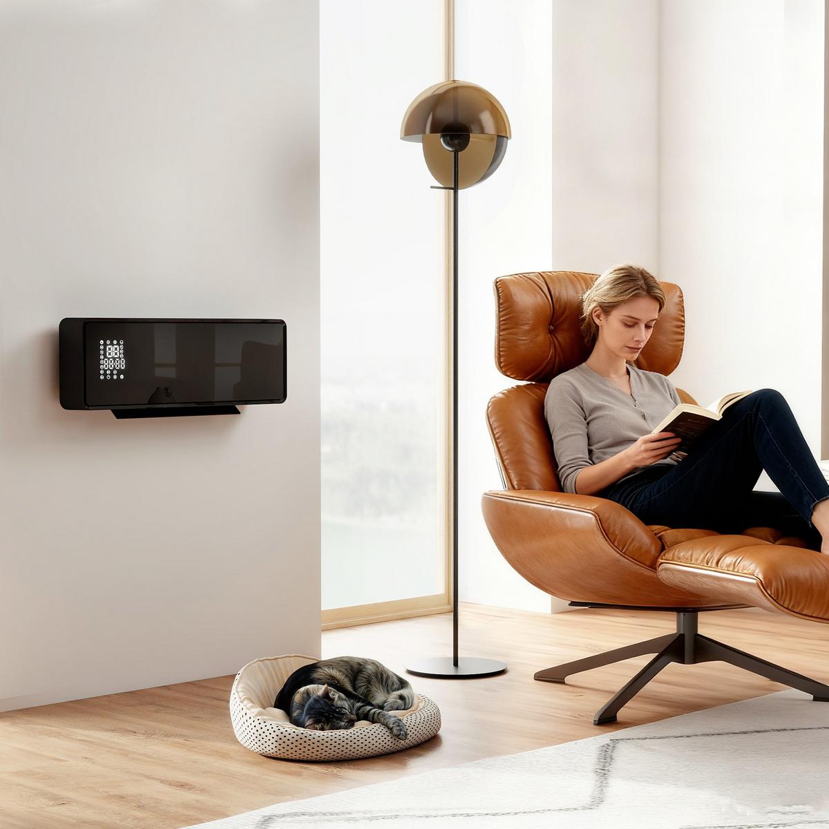WANDHEIZGERÄT ABS PA Weiß - Weiß, Kunststoff (18.7/12.3/54cm) - HOMCOM