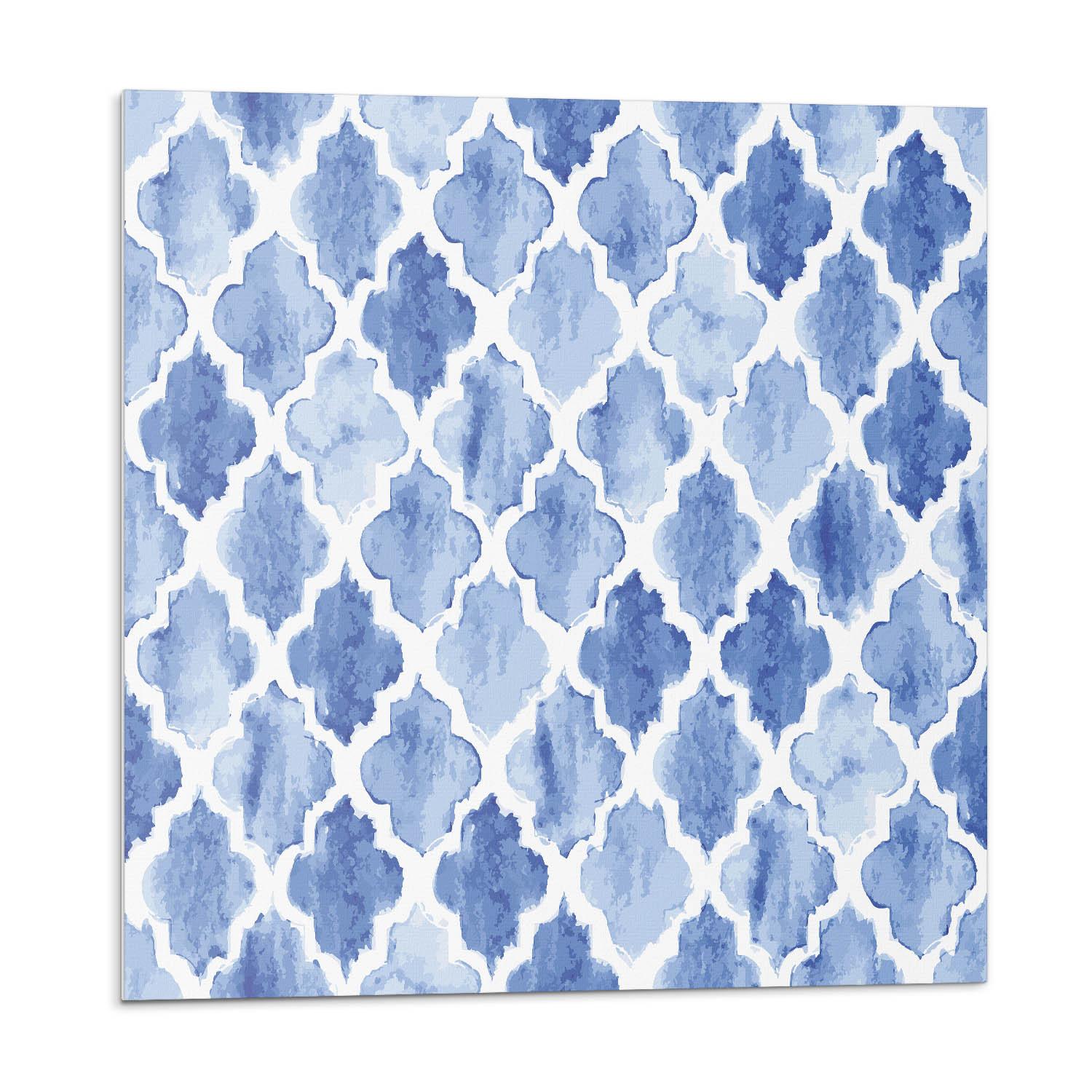 WANDPANEEL 20 Stück 20x20 cm selbstklebend Zanthor - Blau, Kunststoff (20/1.6/20cm) - Wallfluent