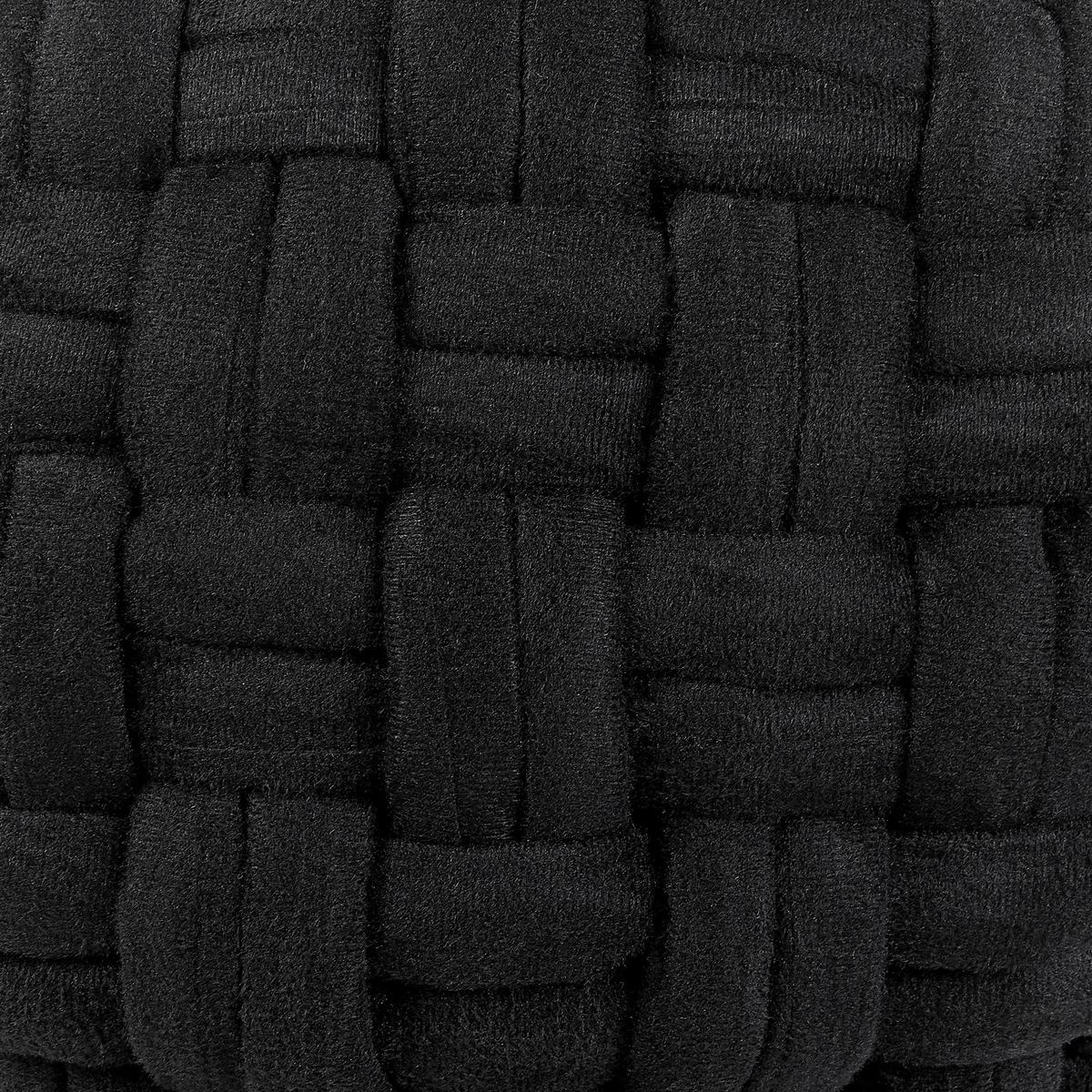 POUF Hopa 45/45/35 cm - Schwarz, Textil (45/35/45cm) - Beliani
